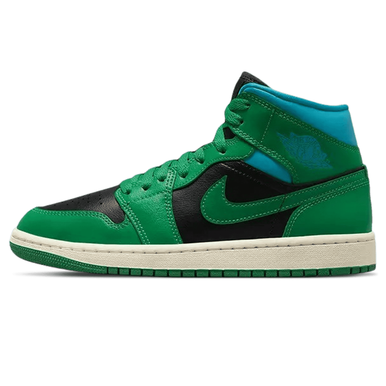 Jordan1 Mid Wmns 'Lucky Green Aquatone'