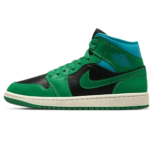 Jordan1 Mid Wmns 'Lucky Green Aquatone'