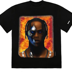 TRAVIS SCOTT T-3500 PORTRAIT T-SHIRT BLACK