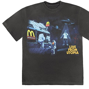 TRAVIS SCOTT X MCDONALDS LIVE FROM UTOPIA T-SHIRT BLACK