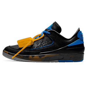 Off White Jordan 2 Retro Low SP 'Black Varsity Royal'