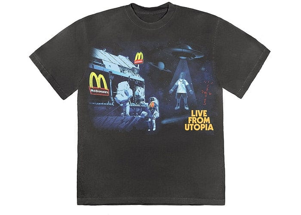 TRAVIS SCOTT X MCDONALDS LIVE FROM UTOPIA T-SHIRT BLACK