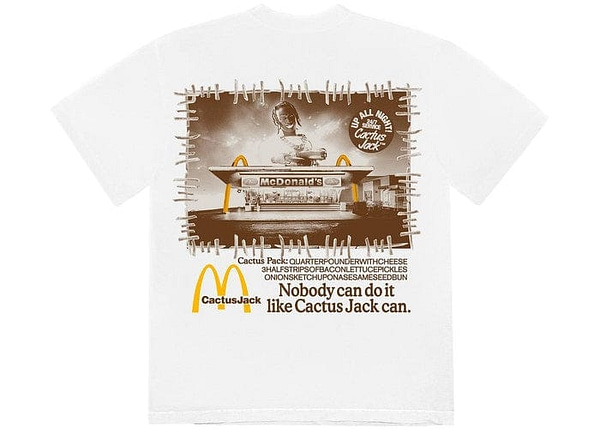 TRAVIS SCOTT X MCDONALD'S VINTAGE ACTION T-SHIRT WHITE