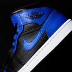 Air Jordan 1 Mid Hyper Royal Tumbled Leather