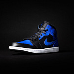 Hoobuy Jordan 1 Mid Hyper Royal Tumbled Leather