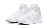 Air Jordan 1 Mid Triple White Patent Swoosh