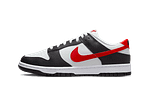 Dunk Low Black White Red