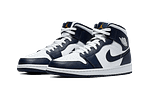 Hoobuy Jordan 1 Mid White Metallic Gold Obsidian