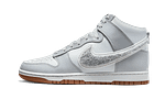 Hoobuy Nike Dunk High Retro Chenille Swoosh White Grey