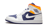 Pandabuy Air Jordan 1 Mid White Laser Orange Deep Royal Blue