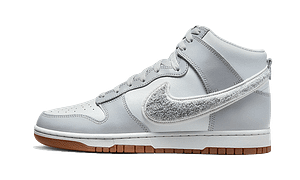 Dunk High Retro Chenille Swoosh White Grey