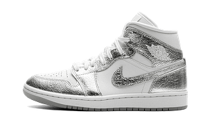 Hoobuy Air Jordan 1 Mid Crinkled Chrome