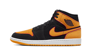 Hoobuy Air Jordan 1 Mid Fat Tongue Black Orange