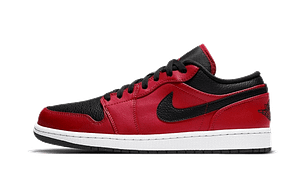 Hoobuy Air Jordan 1 Low Reverse Bred Pebbled Swoosh