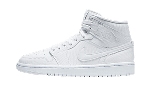 Hoobuy Jordan 1 Mid White Snakeskin