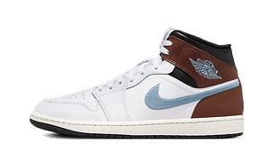 Hoobuy Jordan 1 Retro Mid SE Brown Blue Grey