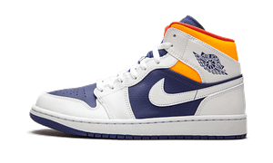 Pandabuy Air Jordan 1 Mid White Laser Orange Deep Royal Blue