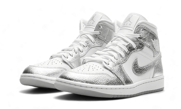 Air Jordan 1 Mid Crinkled Chrome