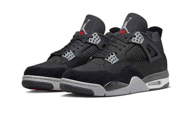 Hoobuy Air Jordan 4 Black Canvas