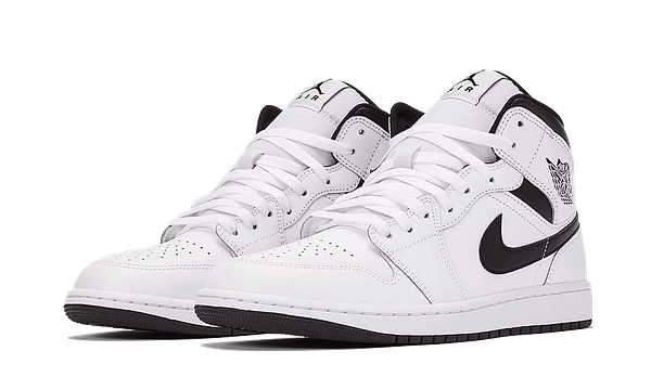 Hoobuy Jordan 1 Mid White Black