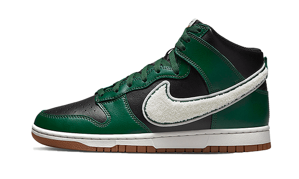 Hoobuy Nike Dunk High Chenille Swoosh Black Green