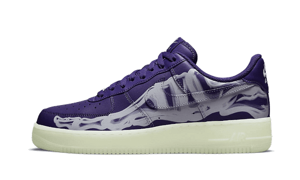 Hoobuy Nike Air Force 1 Low Purple Skeleton Halloween (2021)