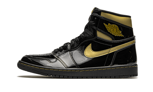 Hoobuy Jordan 1 High Black Metallic Gold