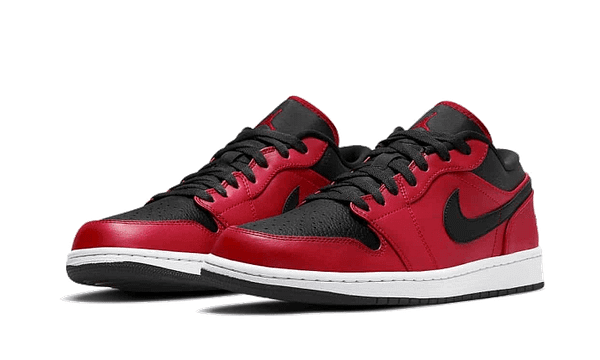 Hoobuy Jordan 1 Low Reverse Bred Pebbled Swoosh