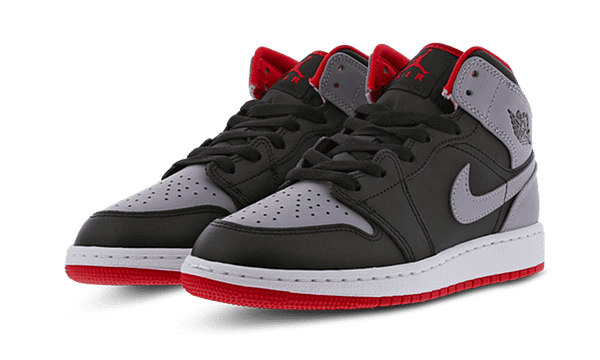 Air Hoobuy Jordan 1 Mid Cement Grey Red