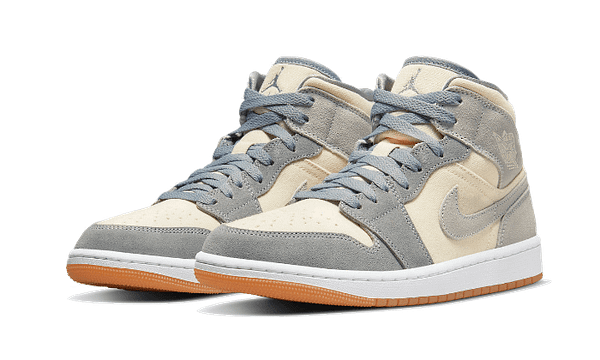 Hoobuy Jordan 1 Mid Coconut Milk Particle Grey