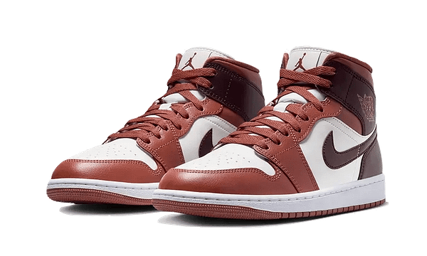 Hoobuy Jordan 1 Mid Dusty Peach Night Maroon