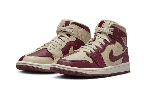 Hoobuy Jordan 1 Mid Split Beach Cherrywood Red