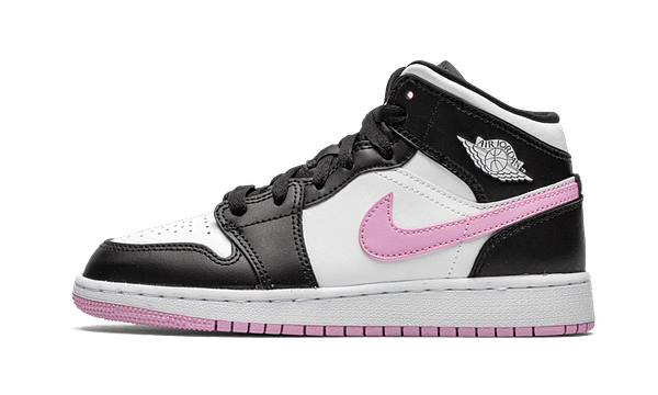 Hoobuy Jordan 1 Mid White Black Light Arctic Pink