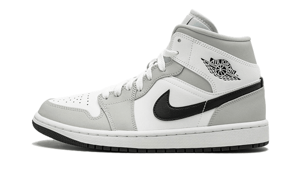 Hoobuy Jordan 1 Mid White Light Smoke Grey