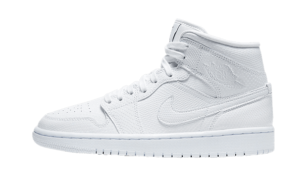 Hoobuy Jordan 1 Mid White Snakeskin