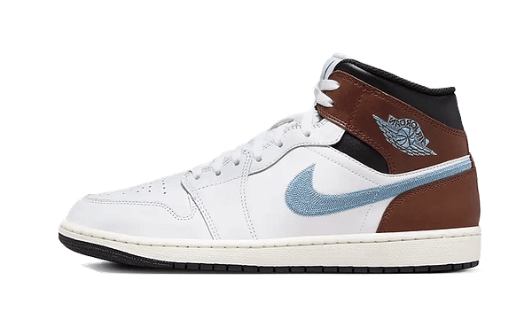 Hoobuy Jordan 1 Retro Mid Se Brown Blue Grey