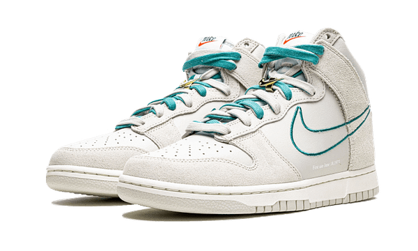 Hoobuy Nike Dunk High First Use Light Bone Green Noise