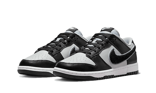 Hoobuy Nike Dunk Low Chenille Swoosh Grey Black