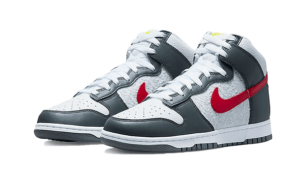 Hoobuy Nike Dunk High Embossed Basketball Grey Red