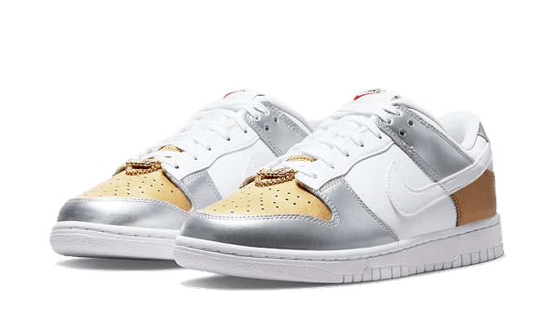 Hoobuy Nike Dunk Low Gold Silver