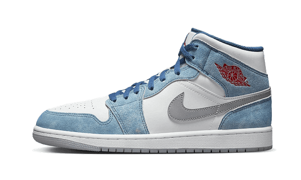 Air Jordan 1 Mid French Blue Fire Red